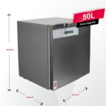 Nobel 47L Single Door Compact Refrigerator, Dark Silver, Side View – Model NR65S