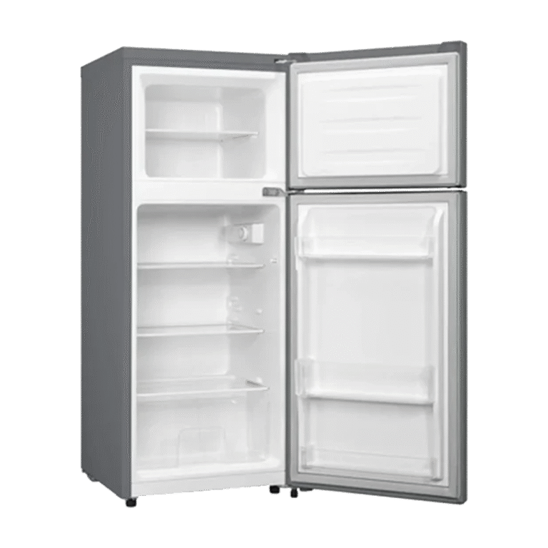 Nikura 250L Double Door Top Mount Refrigerator, Open Door View, Spacious Interior – Model ARF250FSS