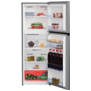 BEKO RDNT300XS Fridge Freezer, Freezer Top, 54 cm, Door Open View
