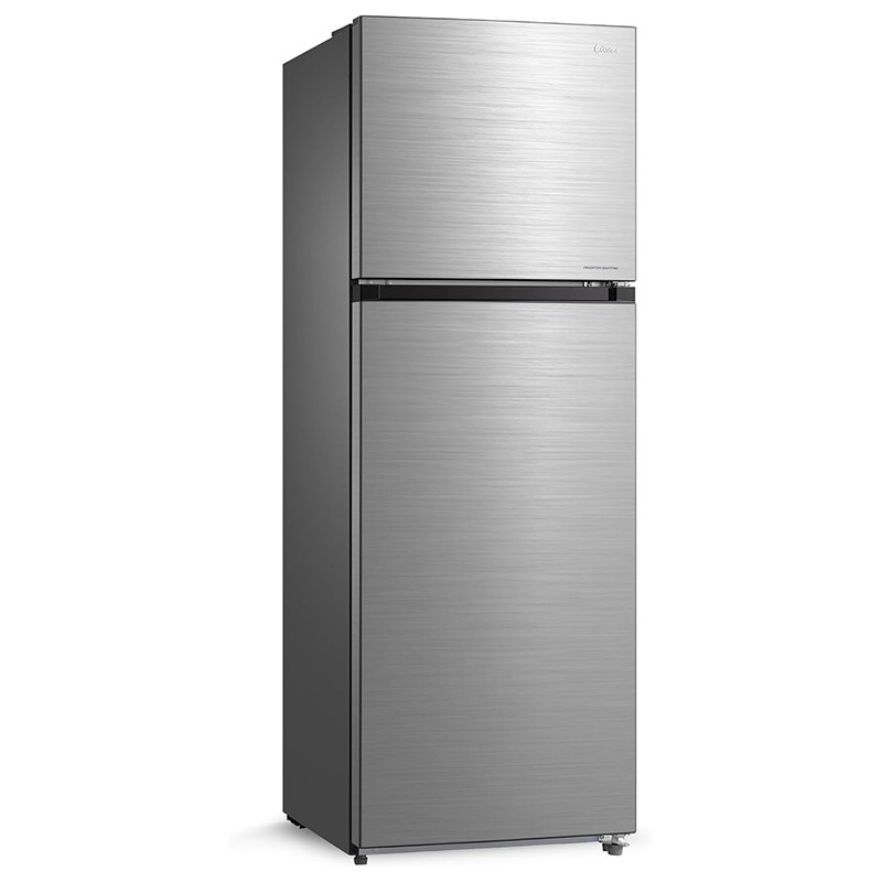 Midea 489 Liter Top Mount Double Door Frost-Free Refrigerator with Smart Sensor – Front View.
