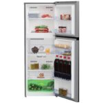 BEKO RDNT401XS Fridge Freezer, Freezer Top, 66 cm, Door Open View