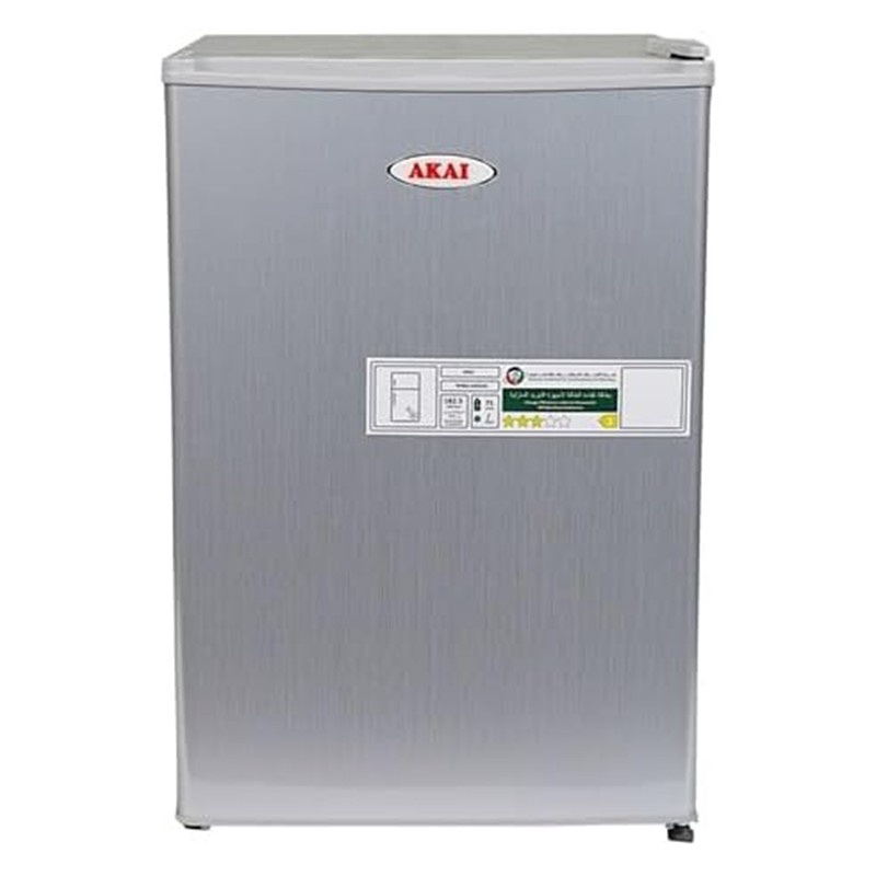 Akai 90 Liter Single Door Compact Mini Refrigerator – Front View.
