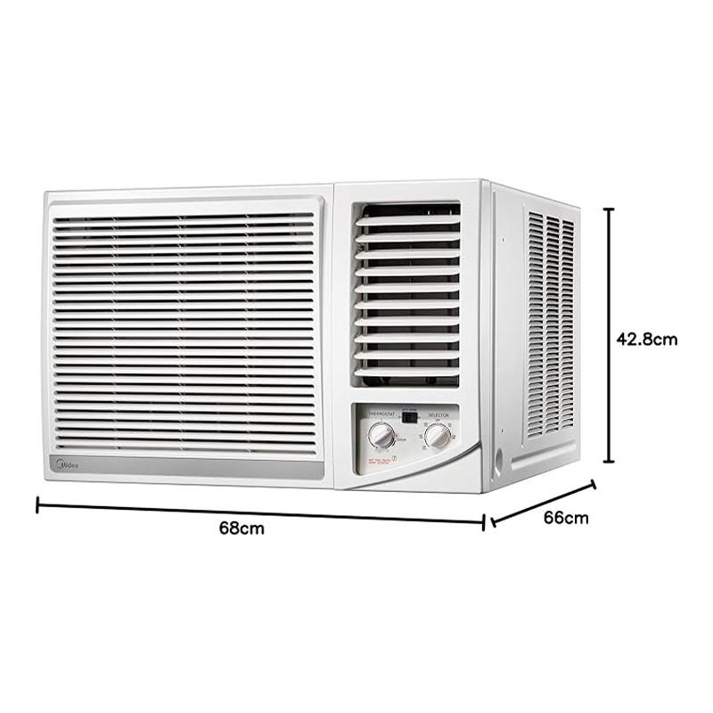 Midea 2 Ton Super Quiet Window AC, Close-up View, 24000 BTU Cooling – Model MWT2F-124CM
