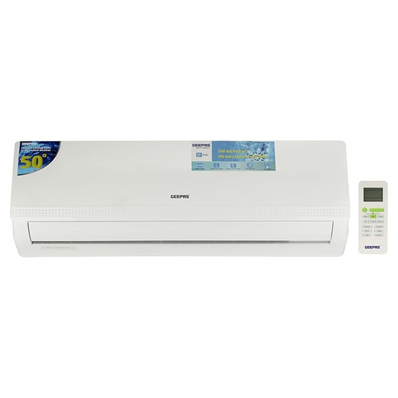 Geepas 1 Ton Split Air Conditioner, Quick Cooling, Front View – Model GACS1288HCS