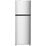 Midea 385L Top Mount Double Door Refrigerator with Smart Sensor and Multi-Air Flow, Silver Finish, Front View – Model MDRT385MTE46