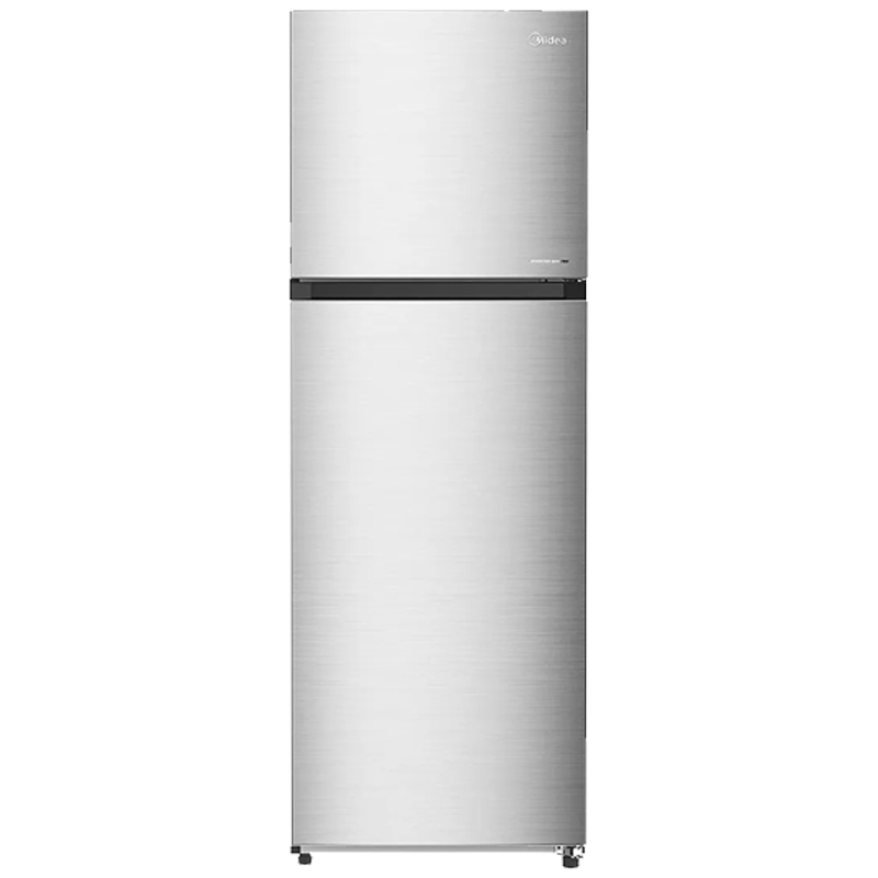 Midea 385 Liter Top Mount Double Door Refrigerator with Smart Sensor and Multi-Air Flow – Front View.
