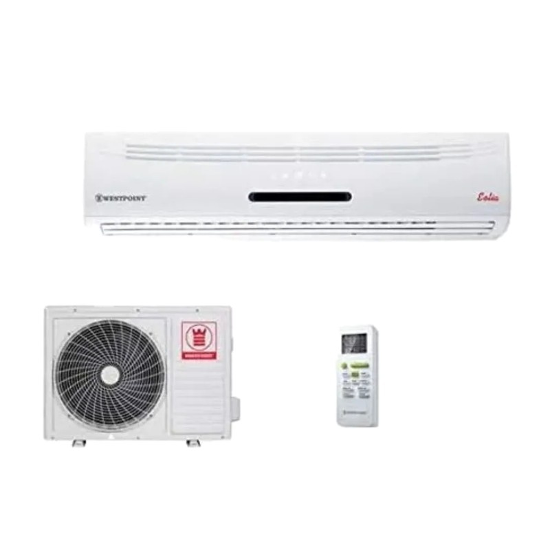WestPoint 2.5 Ton 36000 BTU Split Air Conditioner with Piston Compressor, White Color – Front View.
