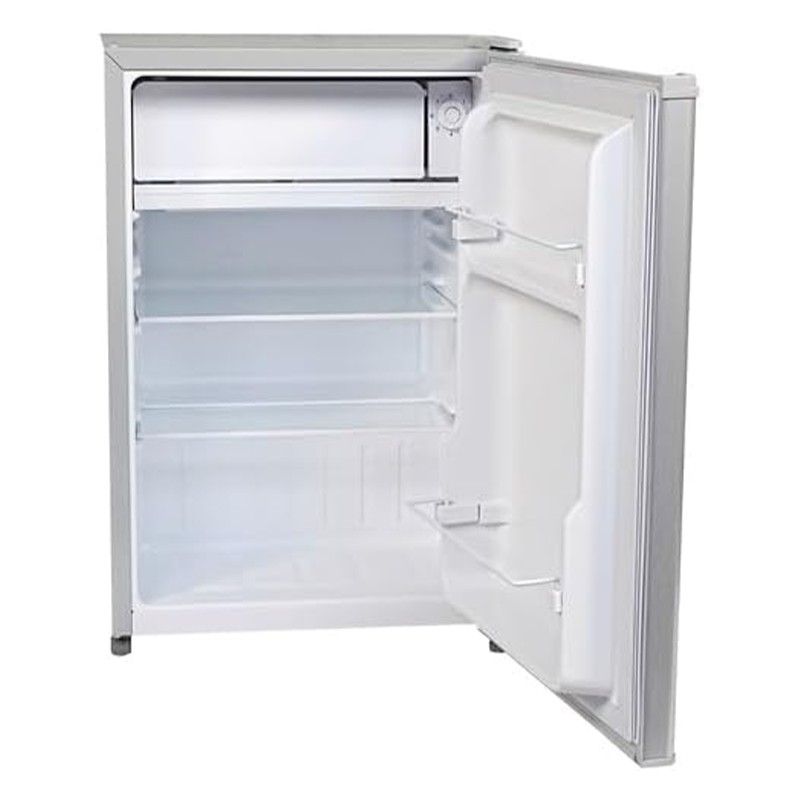 Akai 90L Single Door Mini Refrigerator with Freezer Box and 2 Shelves, Open Door View – Model RFMA-K90DS6