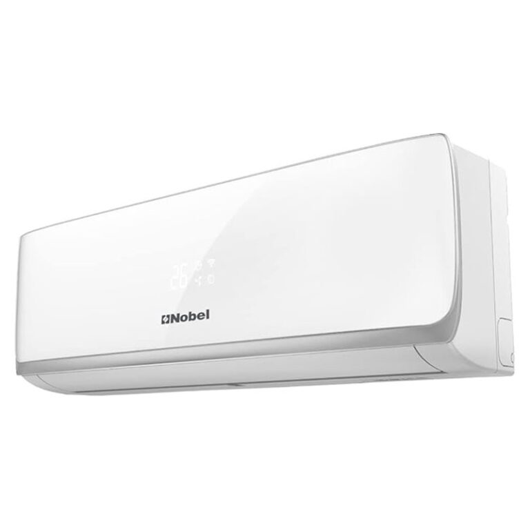 Nobel 2.5 Ton Split Air Conditioner, 30000 BTU, Rotary Compressor, White Color, Front View – Model NSAC30T3N
