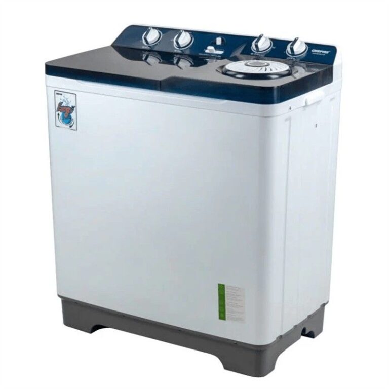 Left side view of Geepas GSWM18014 13 Kg Twin Tub Washing Machine | الجانب الأيسر لغسالة جيباس GSWM18014 مزدوجة الحوض