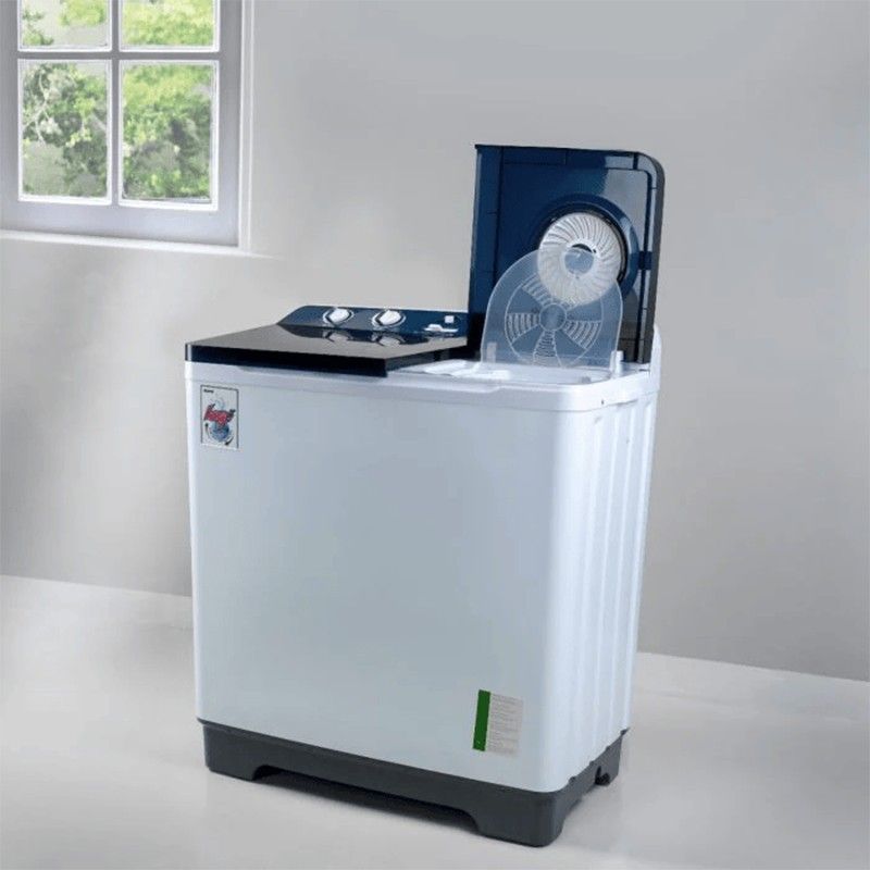 Right side of Geepas 13 Kg Semi-Automatic Twin Tub Washing Machine showing compact design | الجانب الأيمن لغسالة جيباس مزدوجة الحوض سعة ‎13 كجم‎