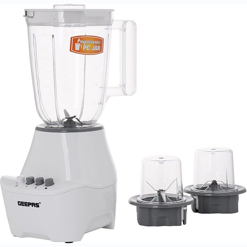 Powerful 400W Geepas Blender with unbreakable jar and 2 grinders – خلاط جيباس بقوة 400 واط ومطاحن مزدوجة