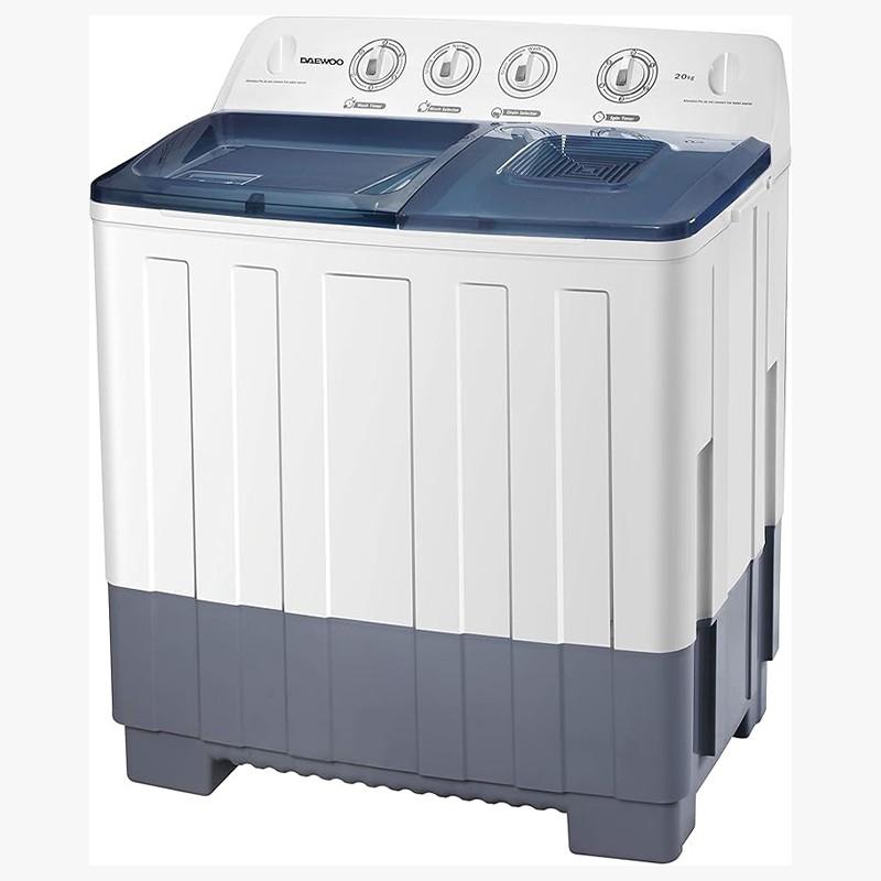 Daewoo 20 Kg Twin Tub Semi-Automatic Washing Machine – Strong & Reliable | غسالة دايو مزدوجة الحوض ‎20 كجم‎ – قوية وموثوقة للعائلات الكبيرة