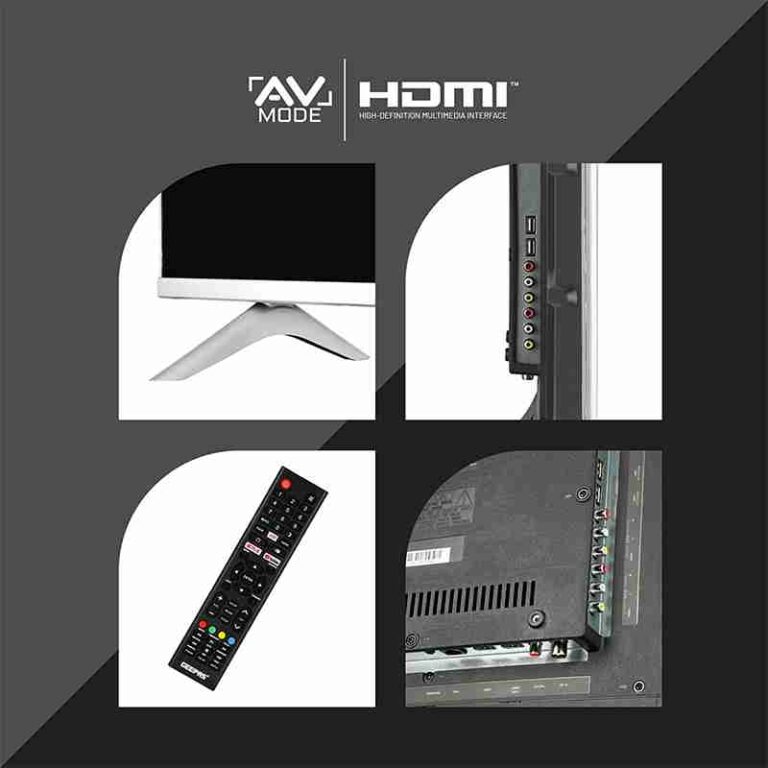 Geepas Smart TV HDMI USB Ports | منافذ HDMI و USB في تلفزيون جيباس
