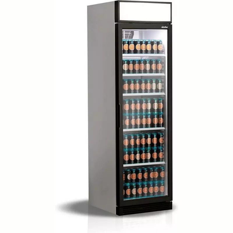 385L capacity glass door fridge with LED lighting – ثلاجة بسعة 385 لتر وإضاءة LED