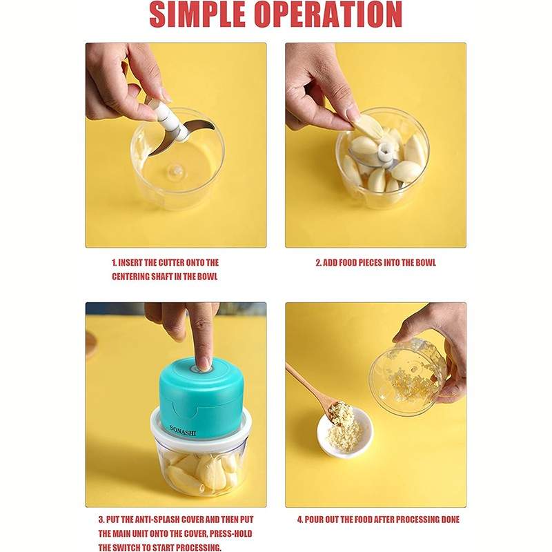 Sonashi SMC-15 Mini Chopper in Action | مفرمة سوناشي أثناء الاستخدام