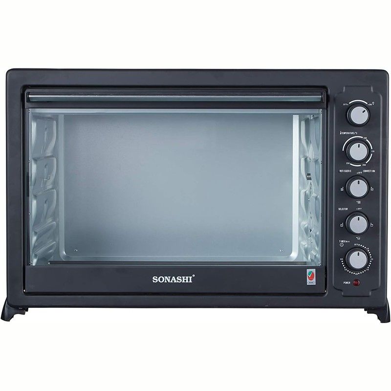 Large electric oven with stainless steel heating element and timer – فرن كهربائي بسعة كبيرة مع مؤقت