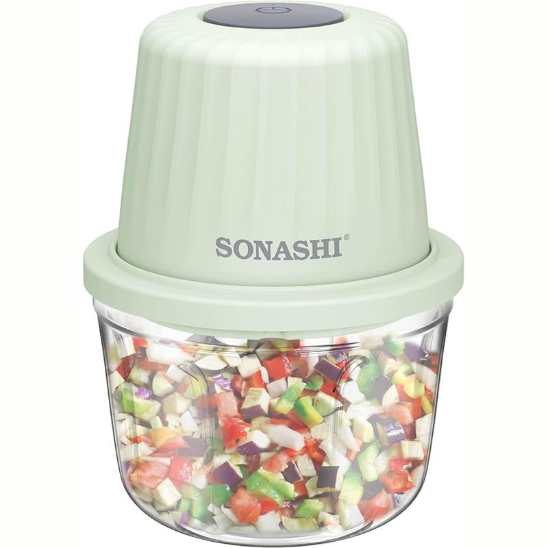 USB rechargeable mini chopper with stainless steel blades.