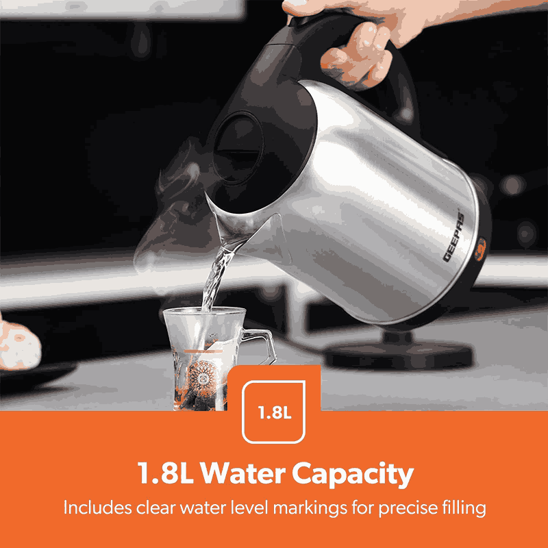 Cool-Touch Handle Geepas Kettle | مقبض بارد المس غلاية جيباس