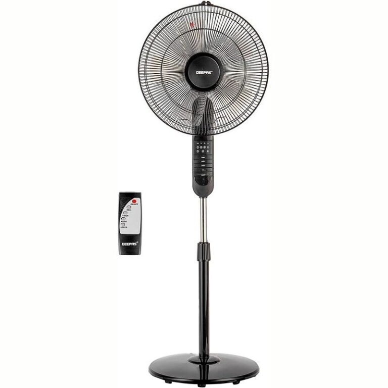 Geepas GF9489 16 Inch Stand Fan with Remote Control | مروحة ستاند جيباس GF9489 16 بوصة مع ريموت