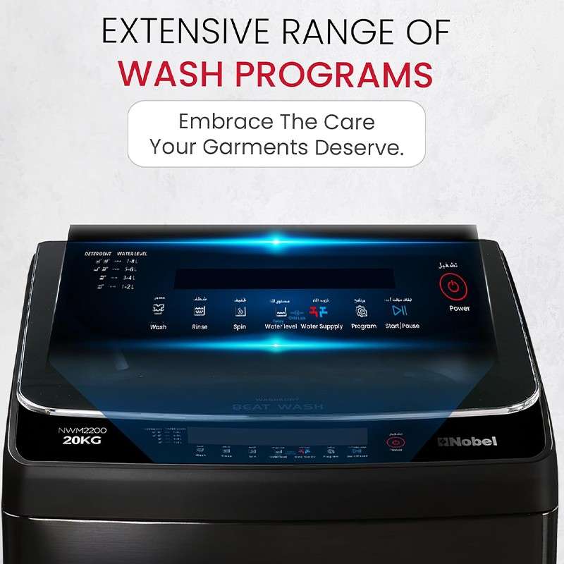 Nobel NWM2200 Washing Machine LED Display Control Panel